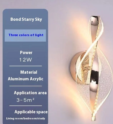 Modern Minimalist Living Room Television Background Wall Wall Lamp