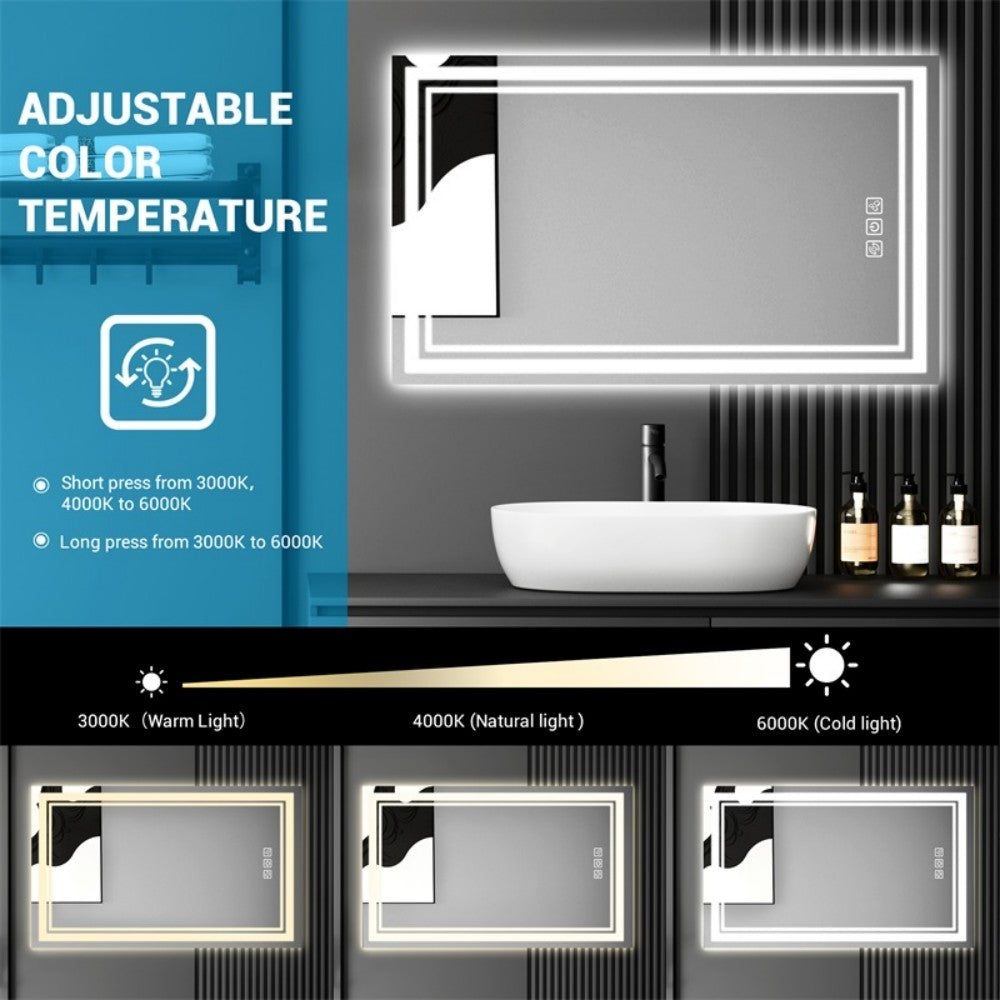 LED Bathroom Mirror 32 Inch X 24 Inch Front Backlight, Unable To Ship On Weekends