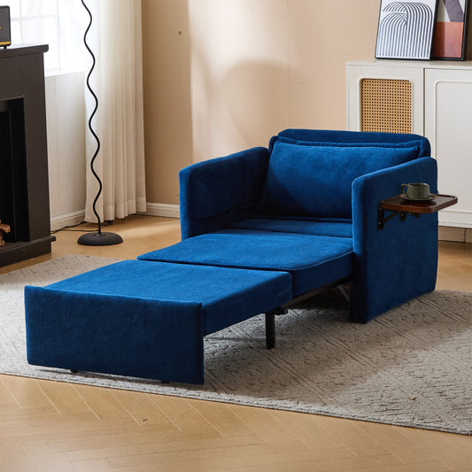 Adult Sleeper Chair Bed, 3-in-1 Convertible Sofa Chair Bed Pull-out Sofa Bed, Convenient Folding Tray Table With USB And Type-C Charging Ports For Living Room