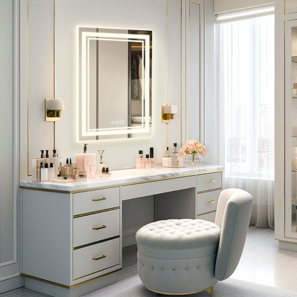 LED Bathroom Mirror 32 Inch X 24 Inch Front Backlight, Unable To Ship On Weekends